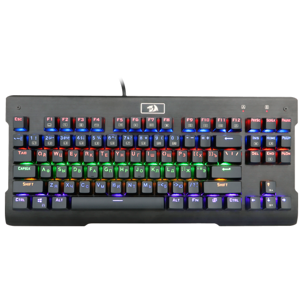 Клавиатура проводная игровая механическая Redragon Visnu RU,RGB (Черный), USB, ENG/RU, НОВИНКА!